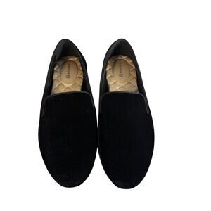 Woman’s Birdies Size 7 The Starling Black Velvet Flats Excellent Condition